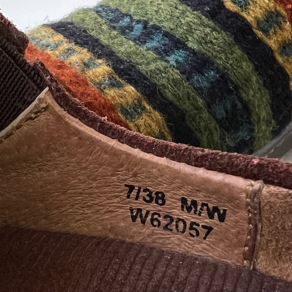 Born Kimmy Size 7 Wool Southwestern Serape Clogs Mules Shoes Brown Multicolor - Picture 10 of 14